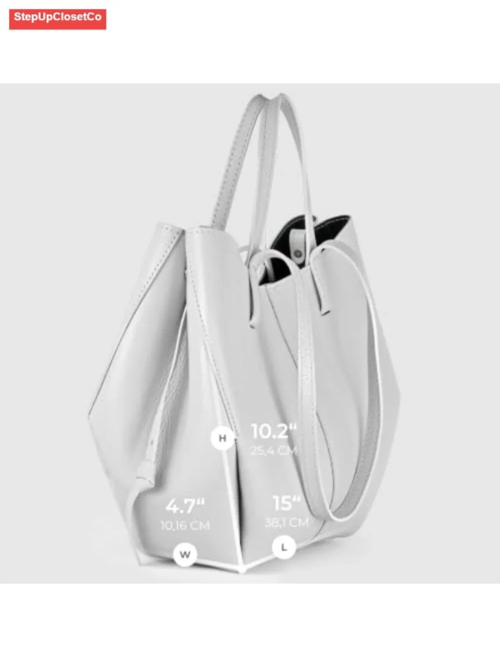 Genuine Italian Leather Tote Bag for Women Shoulder Handbag Structured